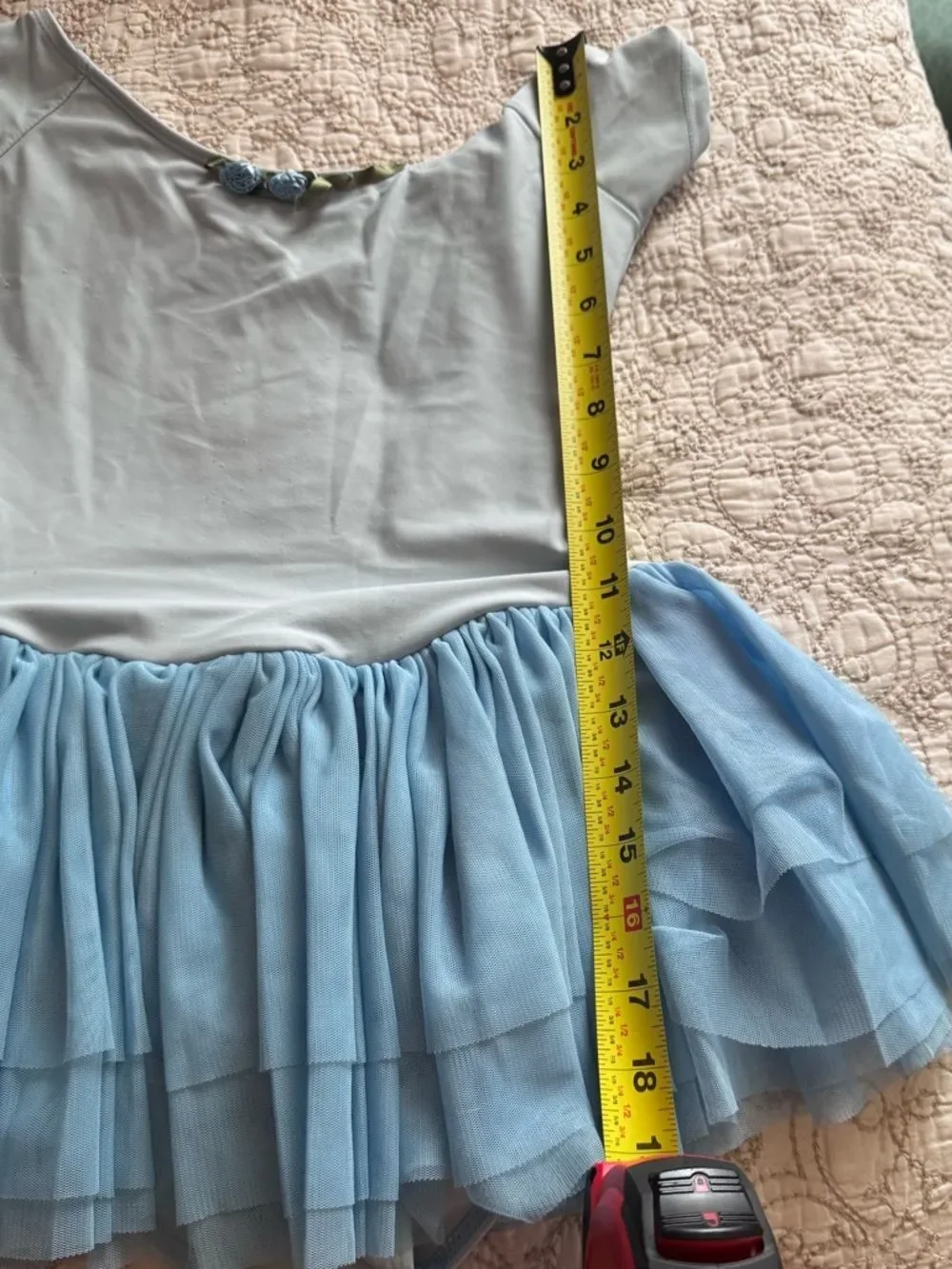 Dance Theatricals Blue Ballet Dance Costume Tulle Tutu Girls Size 4-5
